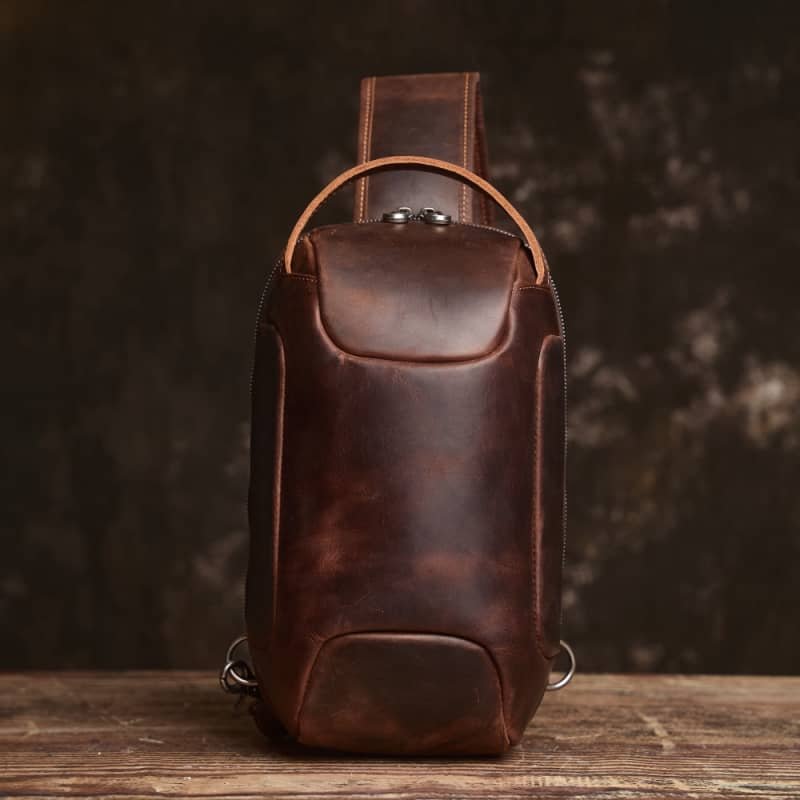 Leather Sling Bag l Chest Bag 3 Leather Sling Bag l Chest Bag - Image 3