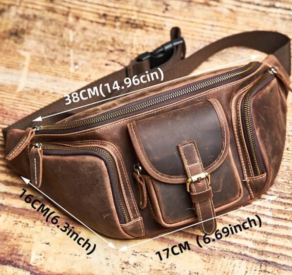 Leather Sling Bag l Leather Waist Bag 6 Leather Sling Bag l Leather Waist Bag - Image 6