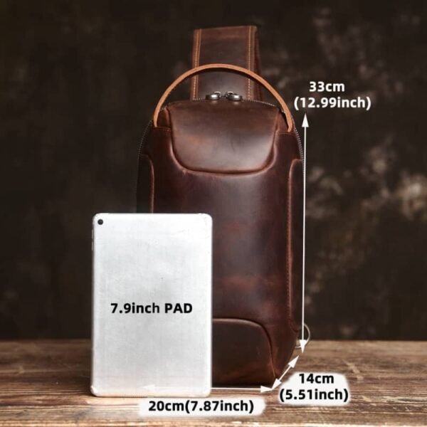 Leather Sling Bag l Chest Bag 5 Leather Sling Bag l Chest Bag - Image 5