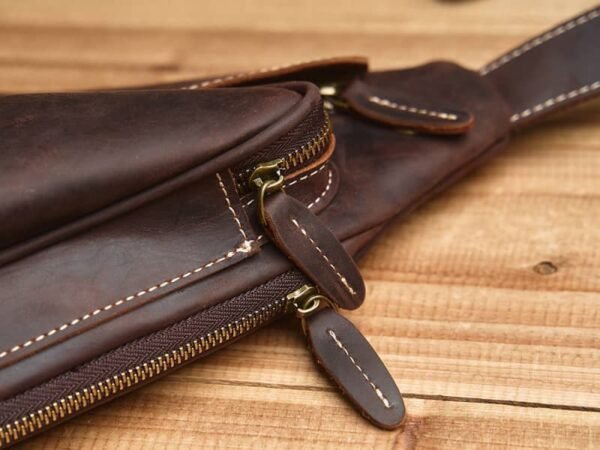 Leather Sling Bag | Leather Chest Bag 8 Leather Sling Bag | Leather Chest Bag - Image 8
