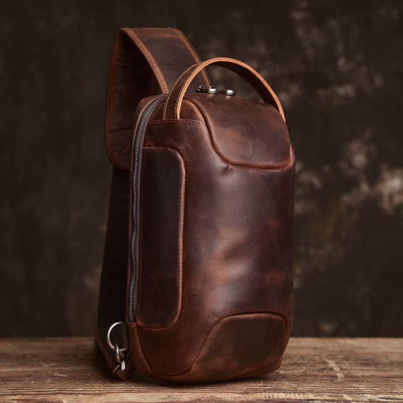 Leather Sling Bag l Chest Bag 1 Leather Sling Bag l Chest Bag