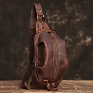 Leather sling Bag l Crossbody Leather Pack