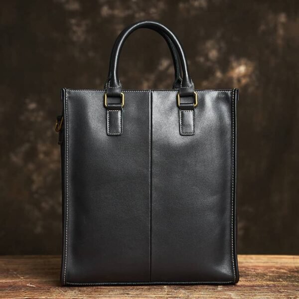 Vintage Leather Handbag | Vertical Genuine Leather Tote Bag 18 Vintage Leather Handbag | Vertical Genuine Leather Tote Bag - Image 18
