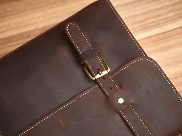 Vintage Small Leather Handbag | Large Crossbody Bag - Image 11