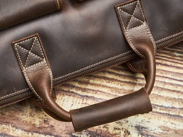 Vintage Leather Briefcase | Leather Crossbody Bag - Image 13