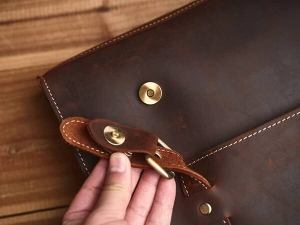 Vintage Small Leather Handbag | Large Crossbody Bag - Image 14