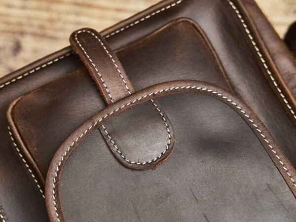 Vintage Leather Briefcase | Leather Crossbody Bag - Image 16