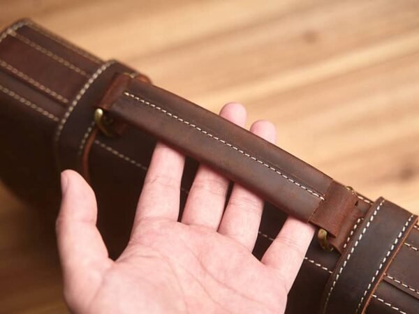 Vintage Small Leather Handbag | Large Crossbody Bag - Image 13