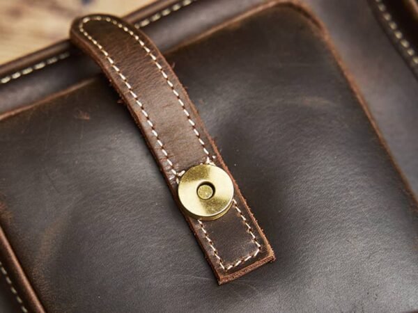 Vintage Leather Briefcase | Leather Crossbody Bag - Image 19