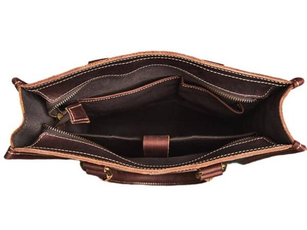 Vintage Leather Handbag | Vertical Genuine Leather Tote Bag 14 Vintage Leather Handbag | Vertical Genuine Leather Tote Bag - Image 14