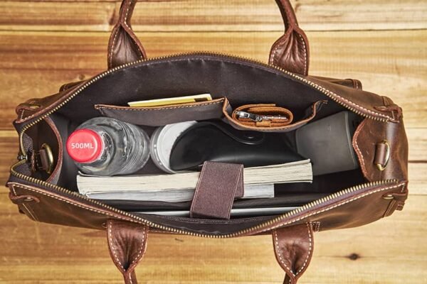 Vintage Leather Briefcase | Leather Crossbody Bag - Image 22