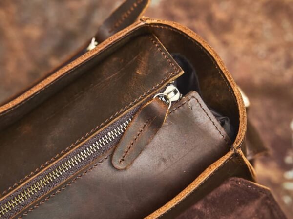 Vintage Leather Camera Bag | Genuine Leather Crossbody Bag 7 Vintage Leather Camera Bag | Genuine Leather Crossbody Bag - Image 7