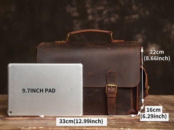 Vintage Leather Camera Bag | Genuine Leather Crossbody Bag 6 Vintage Leather Camera Bag | Genuine Leather Crossbody Bag - Image 6