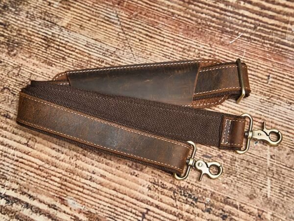 Vintage Leather Briefcase | Leather Large Crossbody Bag - Image 17