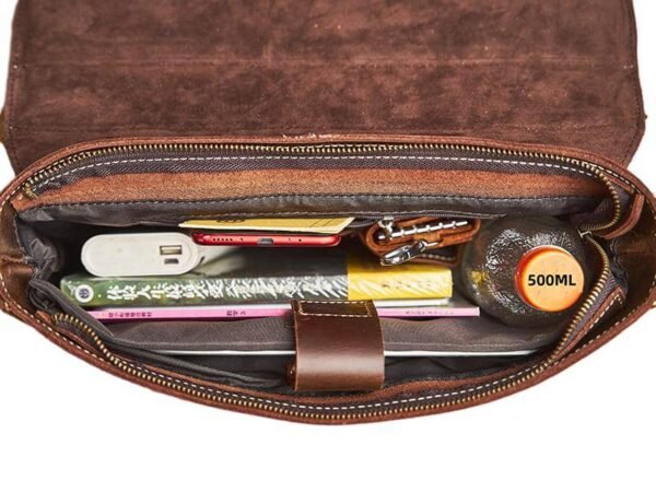 Vintage Small Leather Handbag | Large Crossbody Bag - Image 18