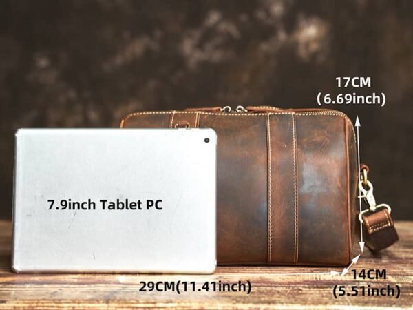 Vintage Cylinder Leather Shoulder Bag | Handmade Crossbody Body - Image 9