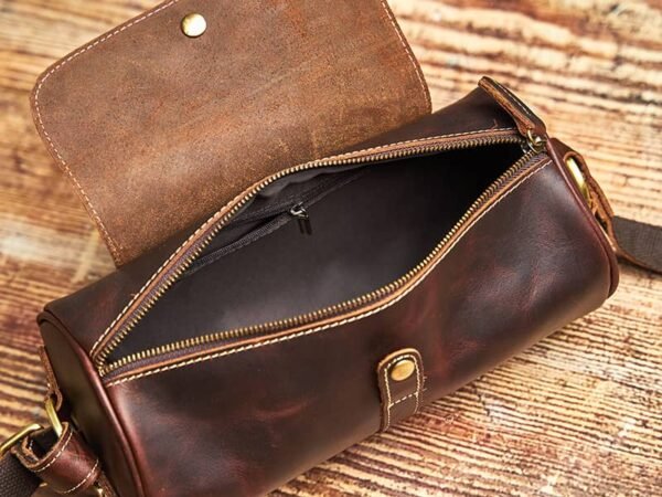 Mini Cylinder Leather Shoulder Bag 12 Mini Cylinder Leather Shoulder Bag - Image 12