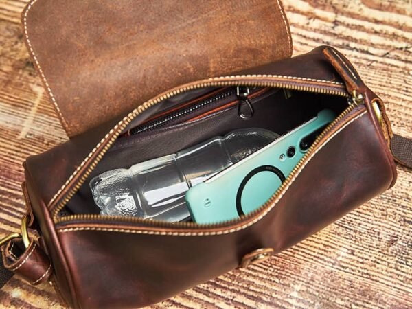 Mini Cylinder Leather Shoulder Bag 13 Mini Cylinder Leather Shoulder Bag - Image 13