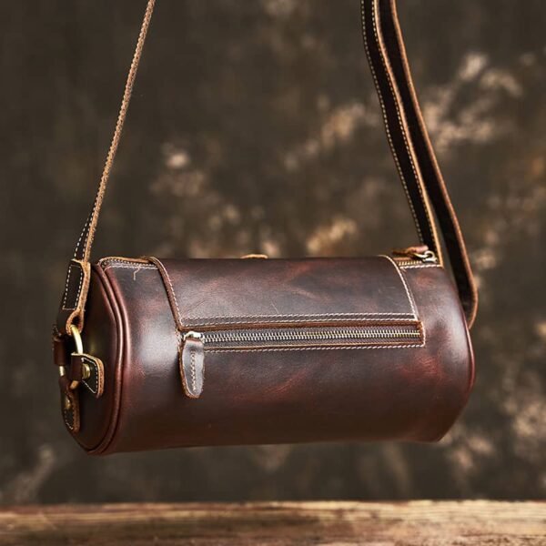 Mini Cylinder Leather Shoulder Bag 6 Mini Cylinder Leather Shoulder Bag - Image 6