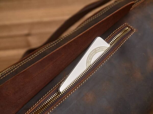 Vintage Leather Sling Bag l Men Large Shoulder Bag 7 Vintage Leather Sling Bag l Men Large Shoulder Bag - Image 7