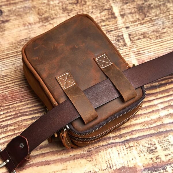 Vintage Mini Leather Shoulder Bag | Leather Fanny Pack 9 Vintage Mini Leather Shoulder Bag | Leather Fanny Pack - Image 9