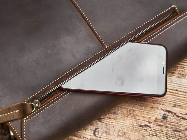 Vintage Leather Large Crossbody Bag | Men's Leather Shoulder Bags 12 Vintage Leather Large Crossbody Bag | Men's Leather Shoulder Bags - Image 12