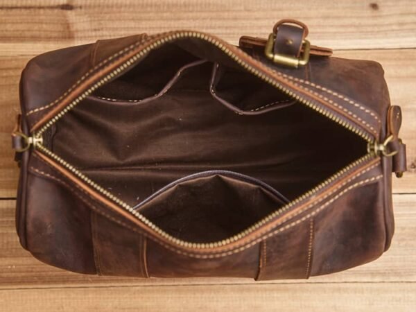 Vintage Cylinder Leather Shoulder Bag | Handmade Crossbody Body - Image 13