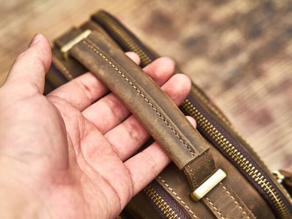 Classic Vertical Leather Messenger Bag 10 Classic Vertical Leather Messenger Bag - Image 10