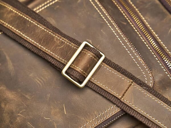 Classic Vertical Leather Messenger Bag 11 Classic Vertical Leather Messenger Bag - Image 11