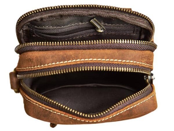 Vintage Mini Leather Shoulder Bag | Leather Fanny Pack 14 Vintage Mini Leather Shoulder Bag | Leather Fanny Pack - Image 14