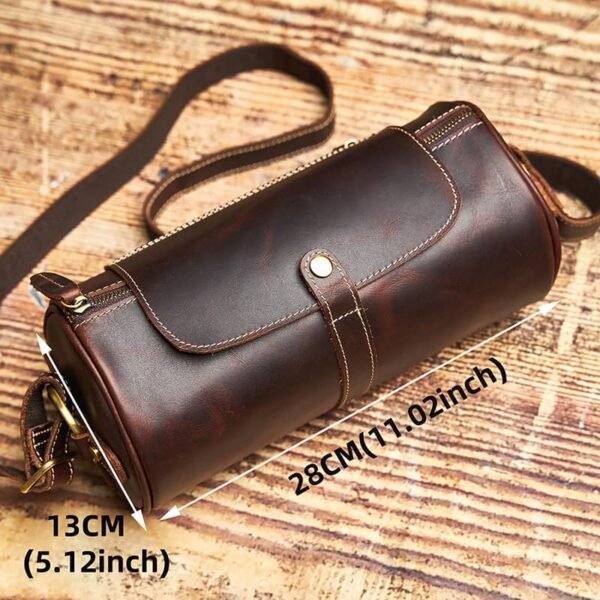 Mini Cylinder Leather Shoulder Bag 7 Mini Cylinder Leather Shoulder Bag - Image 7