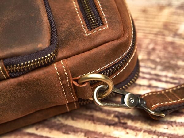 Vintage Mini Leather Shoulder Bag | Leather Fanny Pack 10 Vintage Mini Leather Shoulder Bag | Leather Fanny Pack - Image 10