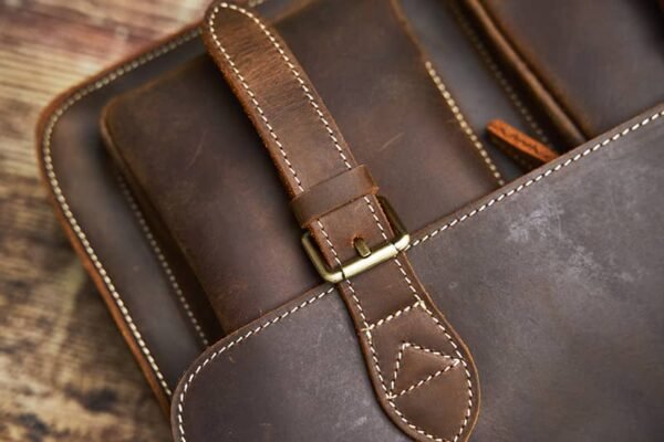 Vintage Leather Large Crossbody Bag | Men's Leather Shoulder Bags 11 Vintage Leather Large Crossbody Bag | Men's Leather Shoulder Bags - Image 11