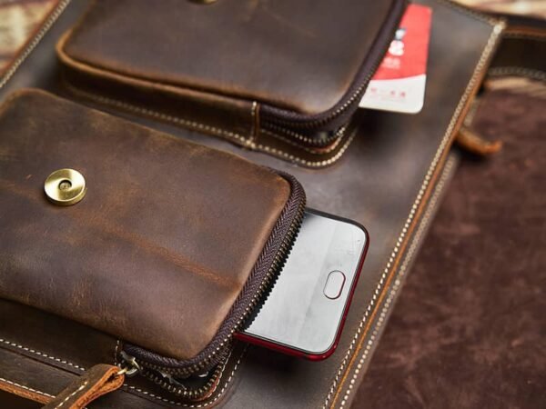 Vintage Leather Large Crossbody Bag | Men's Leather Shoulder Bags 9 Vintage Leather Large Crossbody Bag | Men's Leather Shoulder Bags - Image 9