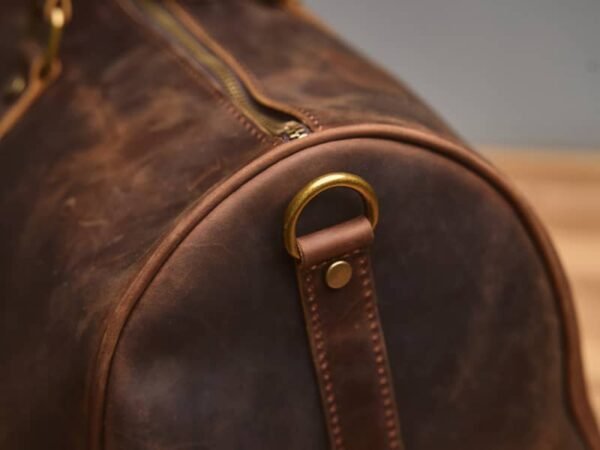Vintage Leather Weekender Travel Bag Supplier - Image 14