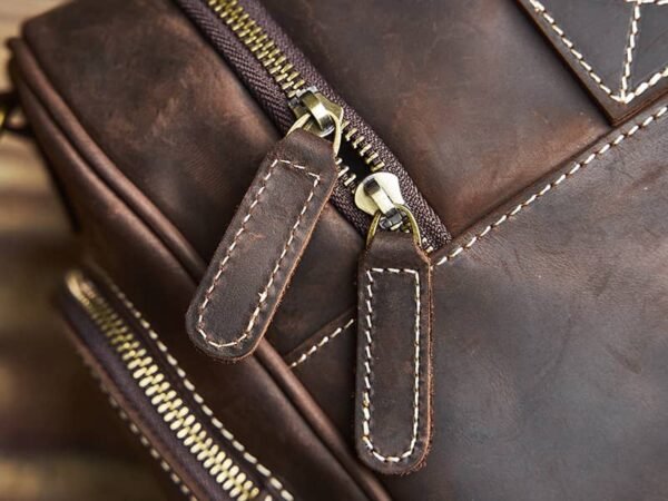 Vintage Leather Weekender Travel Bag | Leather Tote Bag Supplier - Image 12