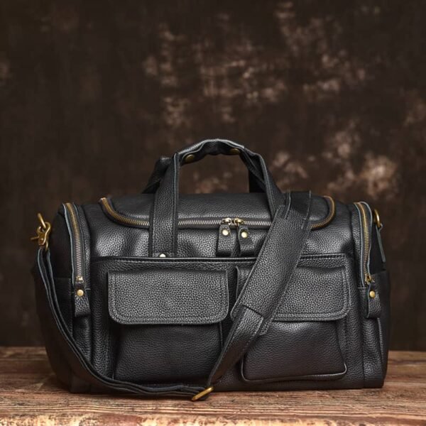 Weekender Travel Bag | Handmade Leather Duffle Bag - Image 19