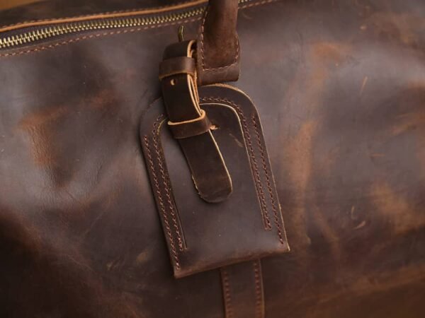 Vintage Leather Weekender Travel Bag Supplier - Image 12