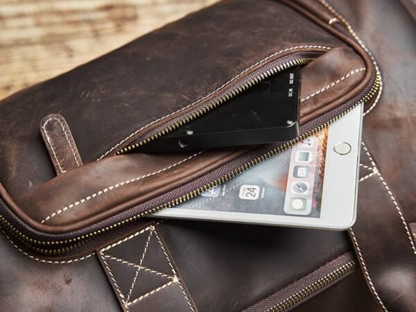 Vintage Leather Weekender Travel Bag | Leather Tote Bag Supplier - Image 13