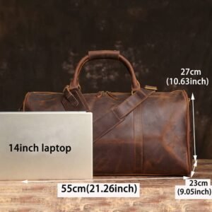 vintage leather travel bag 16