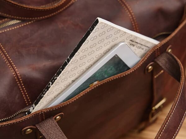 Leather Overnight Duffel Bag For Men 11 Leather Overnight Duffel Bag For Men - Image 11