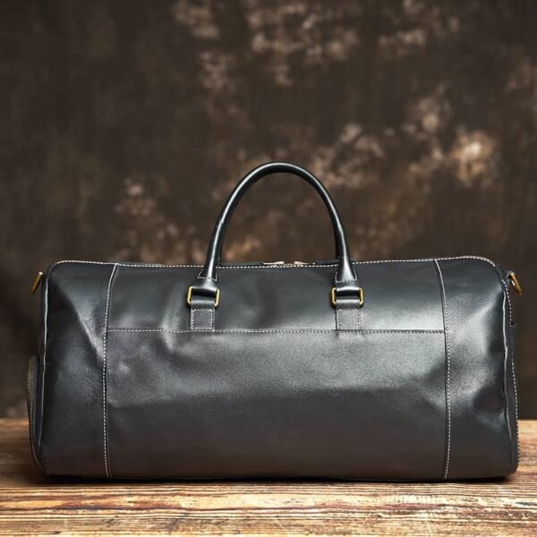 Leather Weekender Travel Bag With Shoe Compartment Supplier - Image 22