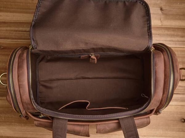 Weekender Travel Bag | Handmade Leather Duffle Bag - Image 17