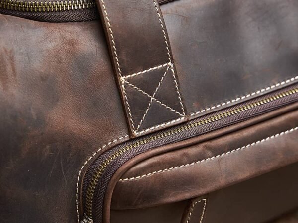 Vintage Leather Weekender Travel Bag | Leather Tote Bag Supplier - Image 11