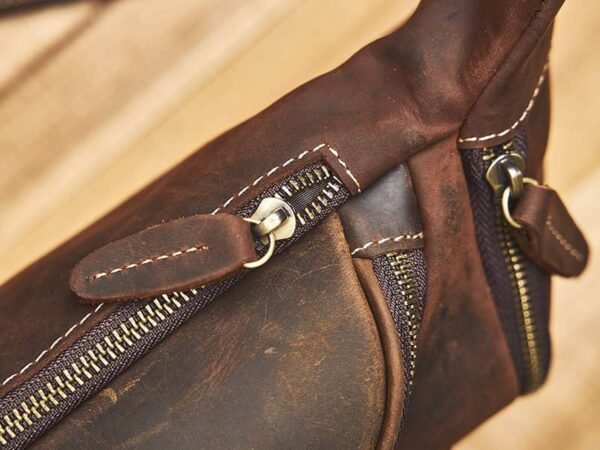 Vintage Leather Chest Bag | Leather Large Fanny Pack Supplier 13 Vintage Leather Chest Bag | Leather Large Fanny Pack Supplier - Image 13