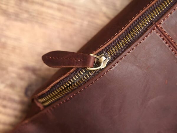 Vintage Leather Chest Bag | Leather Large Fanny Pack - Image 10