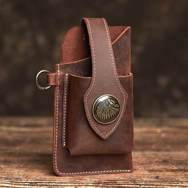 Retro Leather Mini Waist Bag | Leather Fanny Pack Supplier 3 Retro Leather Mini Waist Bag | Leather Fanny Pack Supplier - Image 3