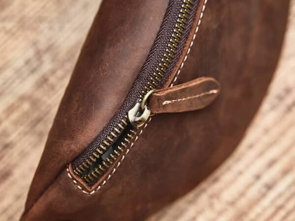 Vintage Leather Mini Chest Bag | Leather Fanny Pack 11 Vintage Leather Mini Chest Bag | Leather Fanny Pack - Image 11