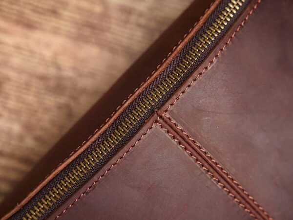 Vintage Leather Chest Bag | Leather Large Fanny Pack - Image 11