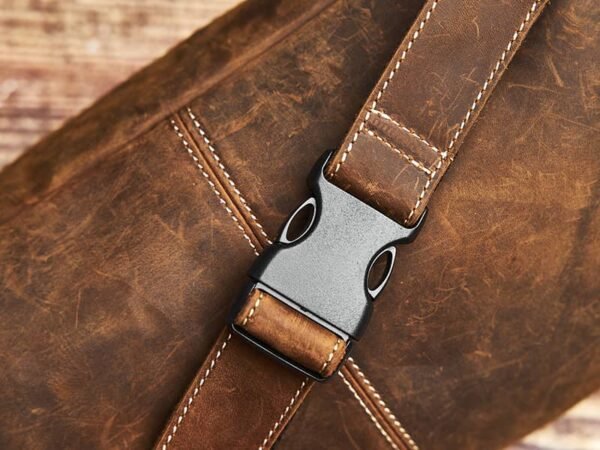 Retro Leather Chest Bag | Leather Large Fanny Pack Supplier 13 Retro Leather Chest Bag | Leather Large Fanny Pack Supplier - Image 13